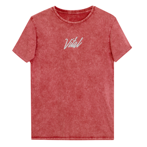 VITAL EMBROIDERED DENIM TEE