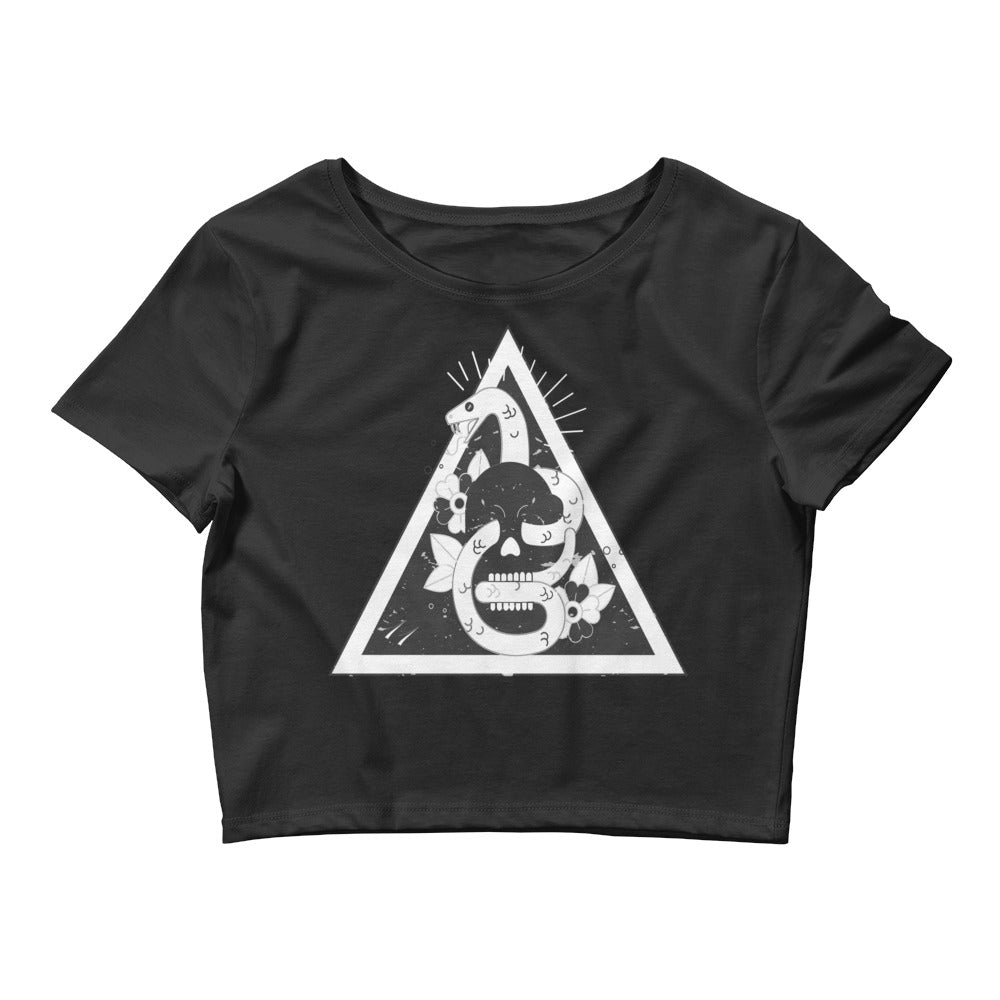 "Kundalini" Crop Tee (White)
